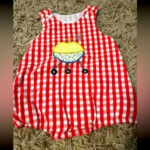 6 month baby boy smock outfit